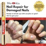 Bliss Kiss | 1 Fragrance Free | Nail Oil Cuticle Pen w/Vitamin E & Jojoba⏤Nail Strengthener Nail Growth Serum for Brittle Peeling Breaking Thin Nails - Image 2
