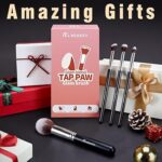 BEAKEY Makeup Brushes Set, Professional Foundation Eyeshadow Concealer Blush Powder Bronzer Applicator, 2 Blender Sponge with Beauty Paper Case - Image 3